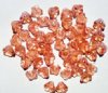 50 7mm Transparent Pink AB Bell Flower Beads